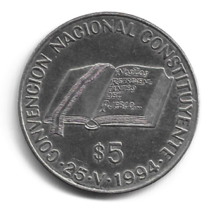 MOEDA DA ARGENTINA 5 PESOS 1994 KM 115