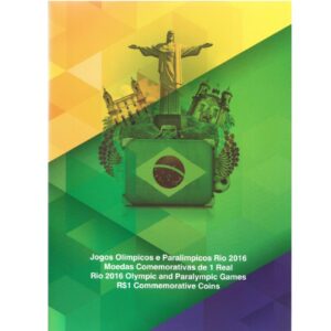 ÁLBUM PARA AS MOEDAS DE 1 REAL RIO 2016 COM CÁPSULAS