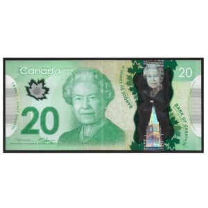 CÉDULA DO CANADÁ 20 DÓLARES 2020 MBC/SOB