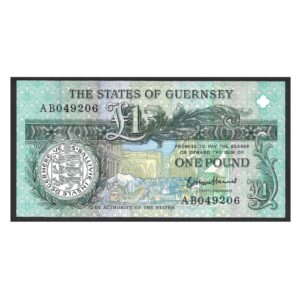 CÉDULA DE GUERNSEY 1 LIBRA 1991-2006 P 52 D FE