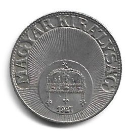 MOEDA DA HUNGRIA 10 FILLER 1927 KM 507