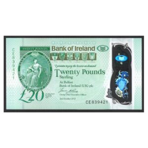 CÉDULA DA IRLANDA 20 LIBRAS FE