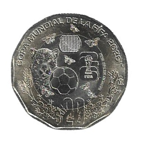 MOEDA DO MÉXICO 20 PESOS COPA DO MUNDO 2026
