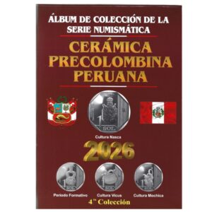 ÁLBUM PARA MOEDAS DO PERU CERÂMICA PRÉ-COLOMBIANA