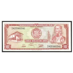 CÉDULA DO PERU 10 SOLES ORO 1975 FE