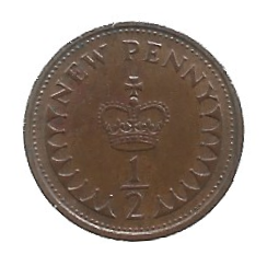MOEDA DO REINO UNIDO 1/2 PENNY NOVO 1974 KM 914