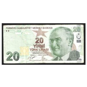 CÉDULA DA TURQUIA 20 LIRAS BC/MBC