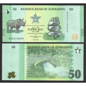 CÉDULA DE ZIMBÁBUE 50 ZIG 2026 FE