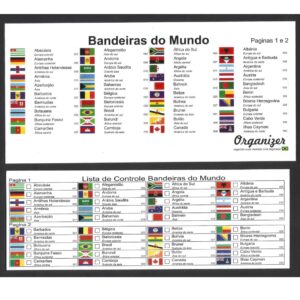 ADESIVO COM 230 BANDEIRAS PARA COIN HOLDER