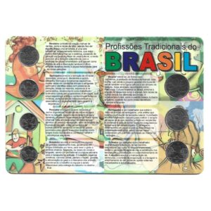 BLISTER COM AS MOEDAS PROFISSÕES TRADICIONAIS DO BRASIL