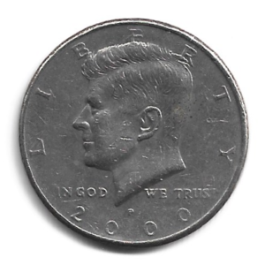MOEDA DOS EUA HALF DÓLAR 2000 P KM A 202 B