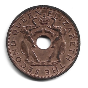 MOEDA DA RODÉSIA 1 PENNY 1961 KM 2