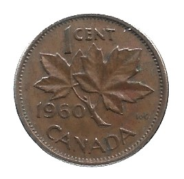 MOEDA DO CANADÁ 1 CENT 1960 KM 49