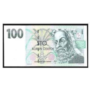 CÉDULA DA REPUBLICA TCHECA 100  KORUN 1997 P 18 FE
