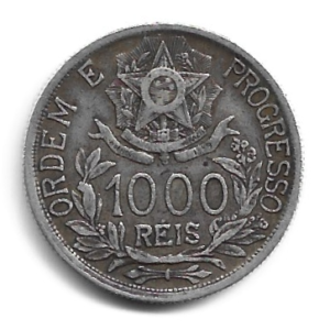 MOEDA DO BRASIL 1000 RÉIS 1912 P 702 MBC/SOB
