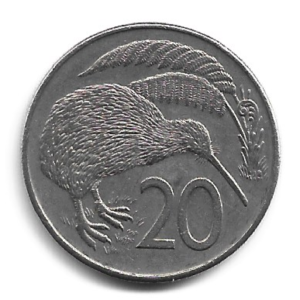 MOEDA DA NOVA ZELÂNDIA 20 CENT 1982 KM 36