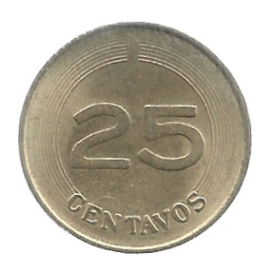 MOEDA DA COLÔMBIA 25 CENTAVOS 1979 KM 267