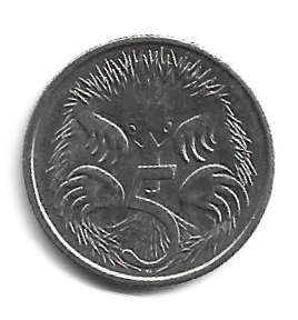 MOEDA DA AUSTRÁLIA 5 CENTAVOS 2013 KM 401