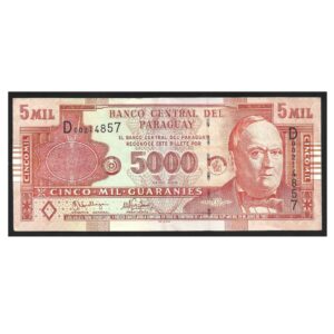 CÉDULA DO PARAGUAI 5000 GUARANIS 2005 SOBERBA