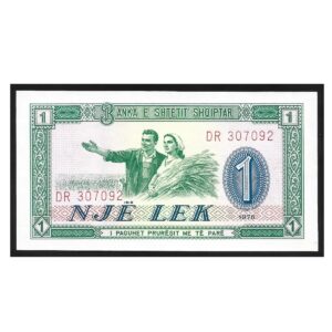 CÉDULA DA ALBÂNIA 1 LEK 1976 FE