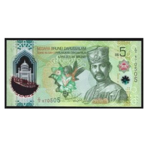 CÉDULA DE BRUNEI 5 DÓLARES 2024 FE