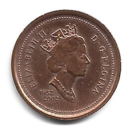MOEDA DO CANADÁ 1 CENT 2002 KM 445