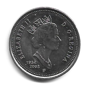 MOEDA DO CANADÁ 5 CENTS 2002 KM 446