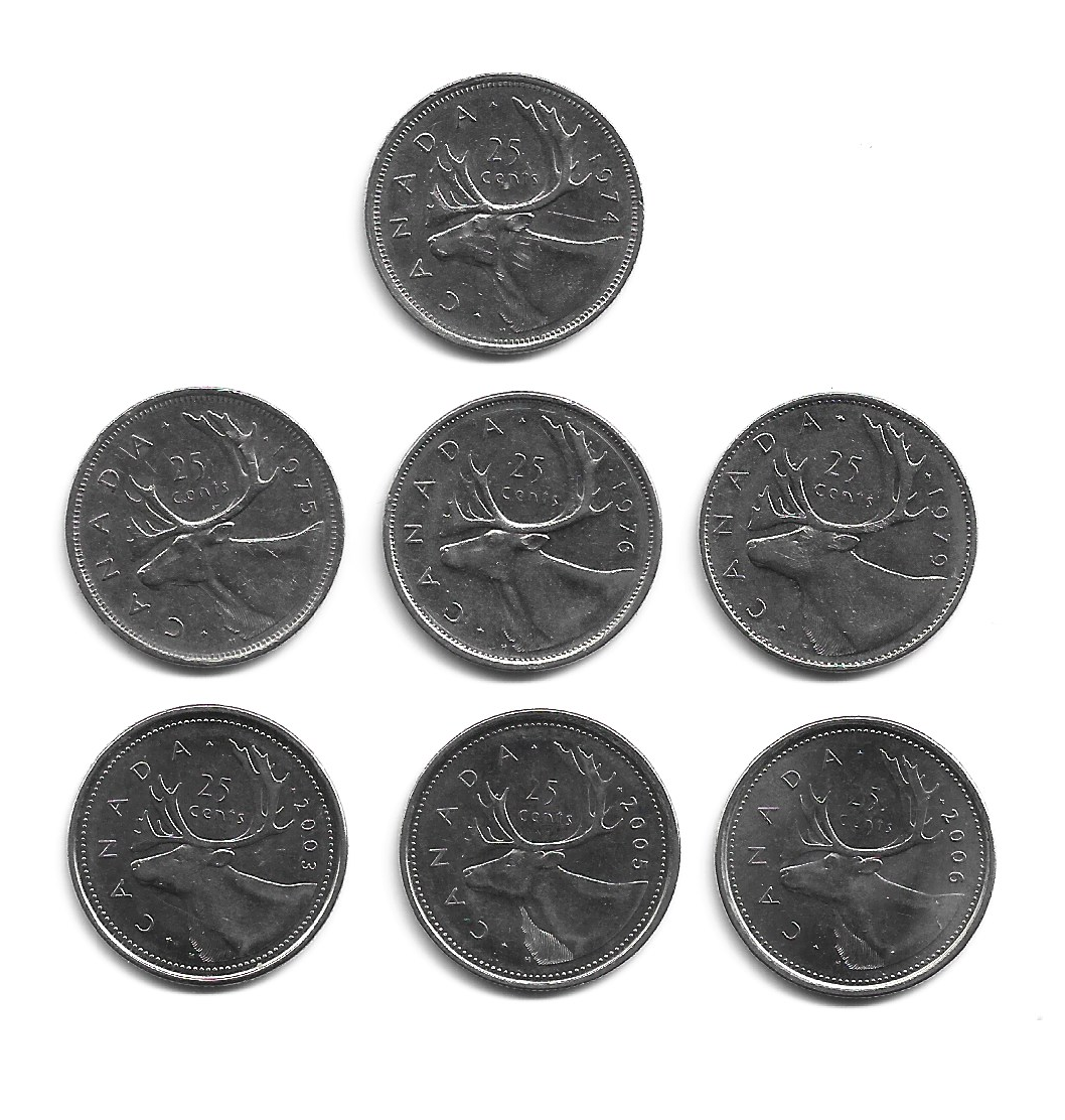 MOEDAS DO CANADÁ 25 CENTS