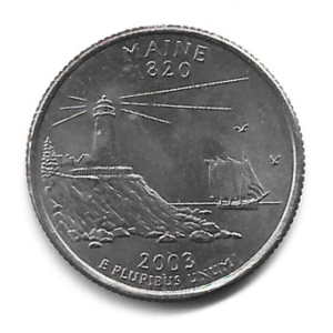 MOEDA DOS EUA 25 CENTS / QUARTER 2003 P KM 345