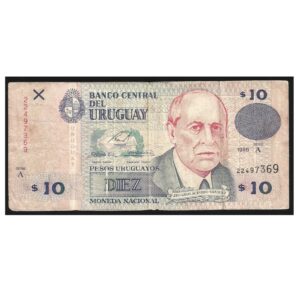 CÉDULA DO URUGUAI 10 PESOS BC