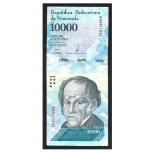 CÉDULA DA VENEZUELA 10.000 BOLÍVARES 2017 MBC