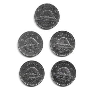 MOEDAS DO CANADÁ 5 CENTS