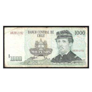 CÉDULA DO CHILE 1000 PESOS 2008 BC/MBC