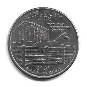 MOEDA DOS EUA 25 CENTS / QUARTER 2001 D KM 322