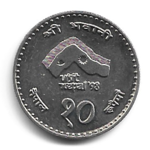 MOEDA DO NEPAL 10 RUPIAS 1997 KM 118