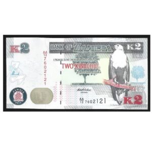 CÉDULA DA ZÂMBIA 2 KWACHA FE