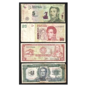 CÉDULAS ARGENTINA - PERU - URUGUAI BC